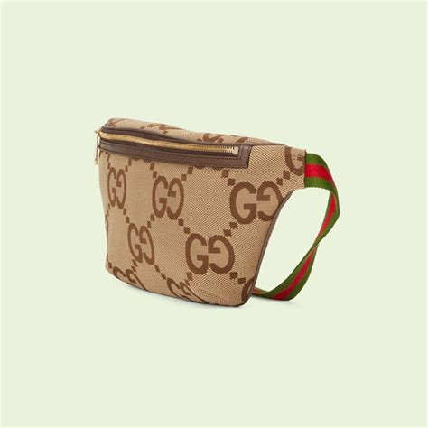 plus size gucci fanny pack|Jumbo GG belt bag in camel and ebony GG canvas .